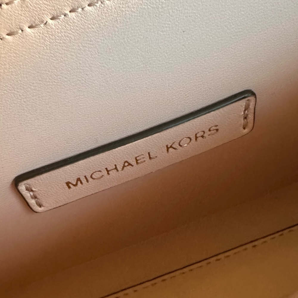 Michael Kors Lita Brown and Pink Crossbody Bag - Picture 13 of 13
